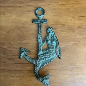 Mermaid Anchor Wall Decor - Rustic Green
